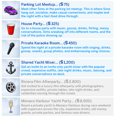 6. Away activities screenshot 1