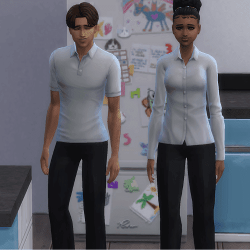 Sims 4 school uniform mod preview for teen Sims